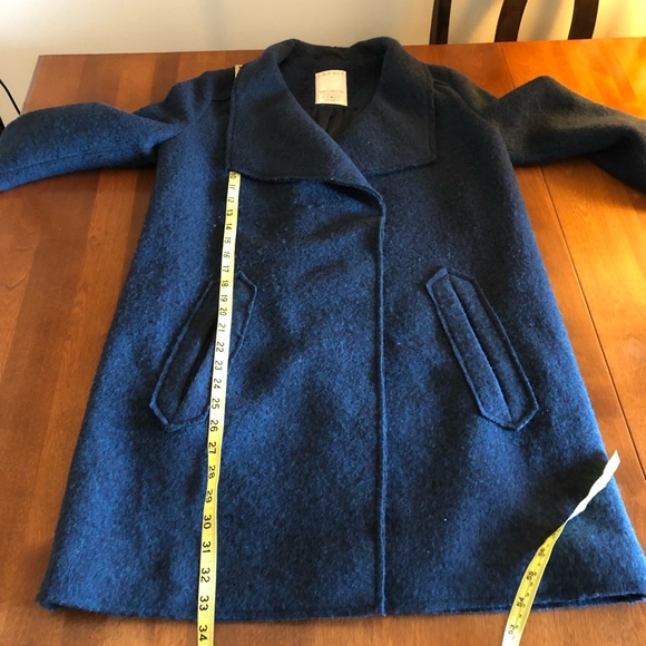 ESPIRT | Blue teal water fall wool light jacket - Picture 15 of 15